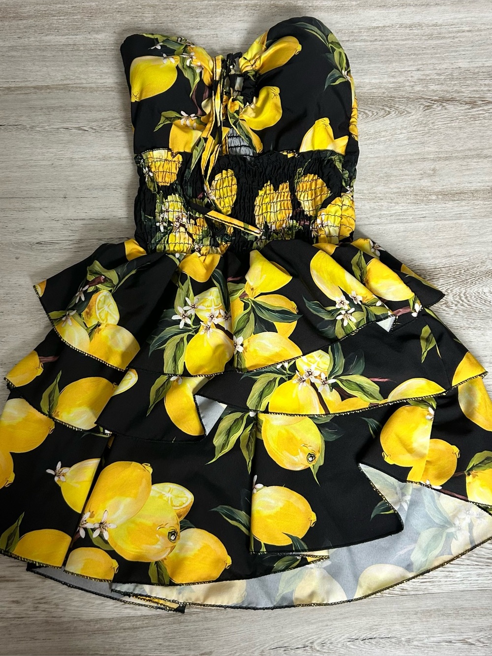 Black Lemon Mini Dress